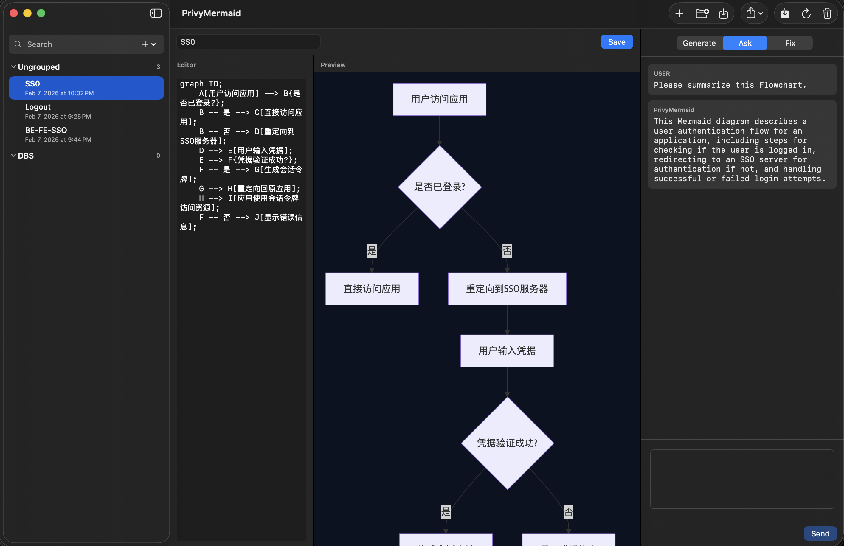 PrivyMermaid macOS AI Features
